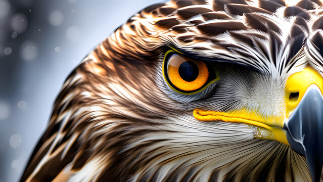 portrait picture of hawk best shot by photographer