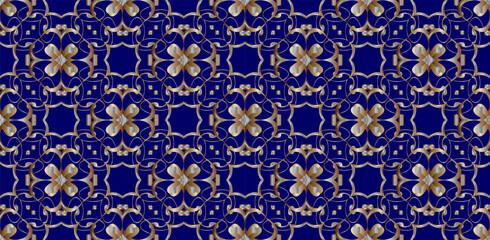 Seamless geometric pattern. With gold color line ornament. creative design for different backgrounds. 