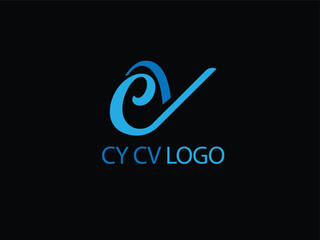 Simple Signature Logo for Alphabet CY for Photography and Fashion Business, design and vector. - obrazy, fototapety, plakaty