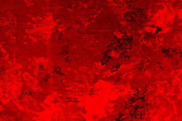 Dark grunge texture red concrete wall background