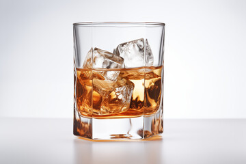 Glass of whiskey close-up