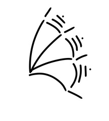 illustration of a fork and knife monoline black abstract 