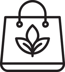 shopping bag, icon outline