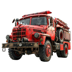fire truck vehicle isolated