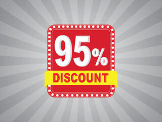 Vector 3d discount sale offer sticker design