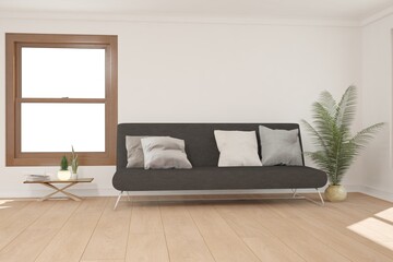 Modern interior design. 3D illustration