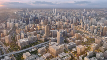 view of the city.modern metropolis