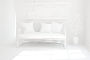 Modern interior design. 3D illustration