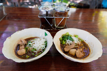 Kway Teow Reua, Bangkok street food spicy soup, Bangkok street food spicy soup, Authentic Thai street food recipes