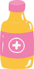 healthcare medicine bottle doodle style