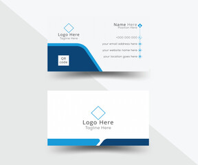 Modern blue simple styles corporate business card, visiting card, business card design, vector business card, professional business card, double sided business card layout templet 