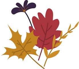 Obraz premium autum leaf season textured illustration 