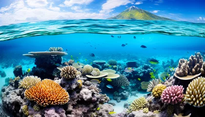 Fotobehang Marine Life in Coral Reef - Underwater Beauty of Aquatic Wildlife © Graphic Dude