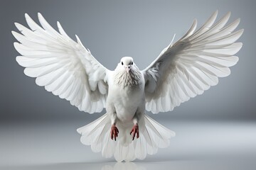 White doves flying, Hope and freedom concept - obrazy, fototapety, plakaty