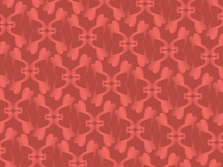 Heart background with modern ornament, red color, suitable for valentines, letters, gifts, gifts, surprises, etc.	