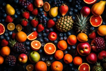 Naklejka na ściany i meble fruits and berries