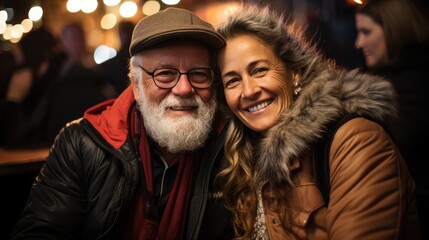 Capturing Love Through the Lens: A Tender Portrait of an Elderly White Couple on Valentine's Day"
