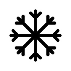 Winter snow snowflake vector icon
