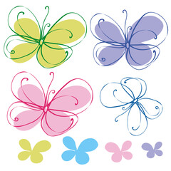 Butterfly color , decorative elements  for any design 
