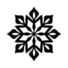 Winter snow snowflake vector icon
