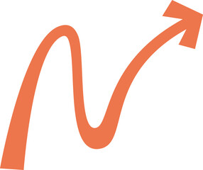 Curvy Arrow Illustration 