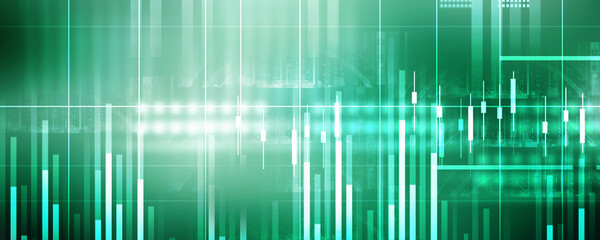 2d rendering Stock market online business concept. business Graph 