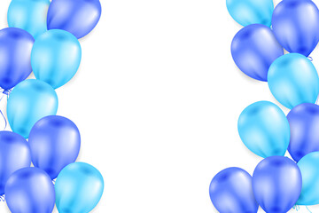Transparent balloons background for grand opening event, party, holiday, birthday