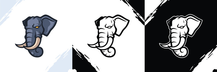 Mighty Elephant Head Set Mascot