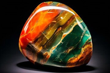 Generative AI : Bright Agatee natural stone Luxury Precious Gemstone. - obrazy, fototapety, plakaty