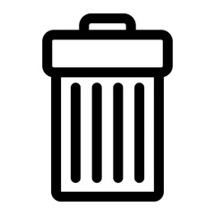 Social media icon. Trash can icon for web and mobile