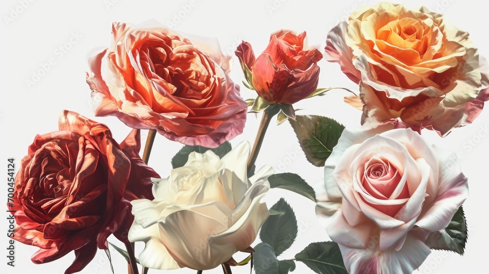 Poster a beautiful bunch of roses arranged in a vase. perfect for adding a touch of elegance to any space