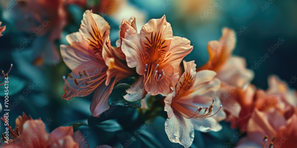 Poster A close up view of a beautiful bunch of flowers. Perfect for adding a touch of nature and elegance to any project