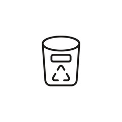 Recycle Bin icon vector. Linear style sign for mobile concept and web design. Recycle Bin symbol illustration. Pixel vector graphics - Vector.	
