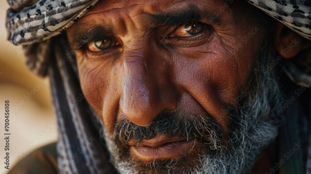 Poster Close up of a person wearing a hat. Versatile image suitable for various uses