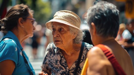 Two women having a conversation. Suitable for communication, friendship, or social interaction concepts