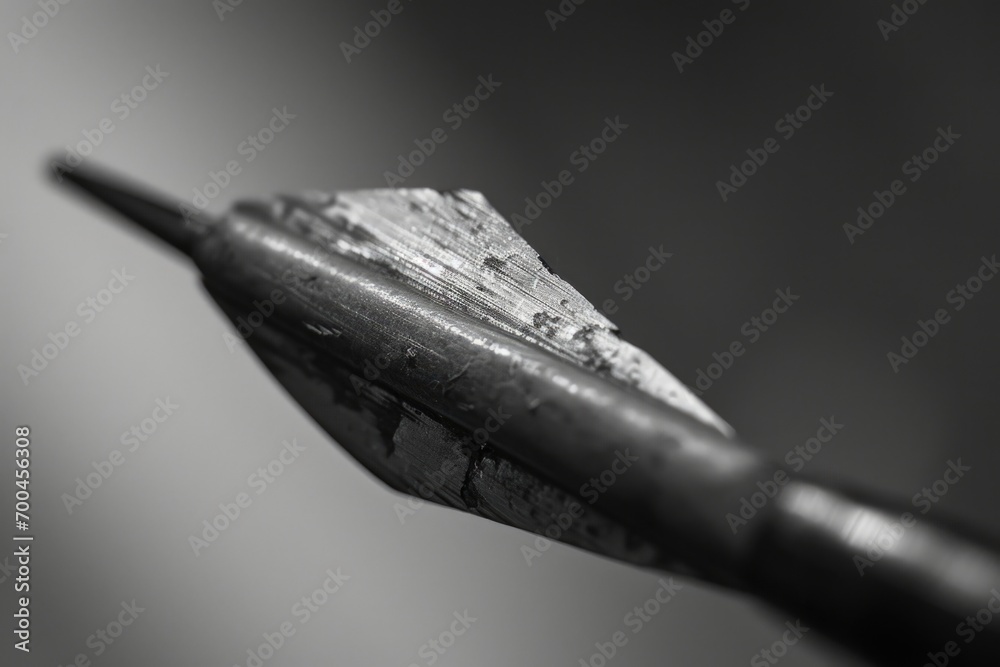 Poster a black and white photo of an arrow. suitable for various design projects