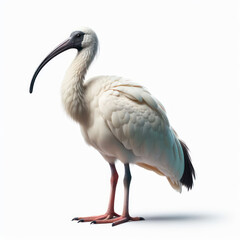 Obraz premium Australian White ibis, ibis blanco australiano, (Threskiornis molucca), isolated White background