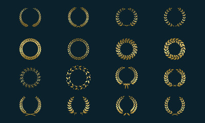 gold laurel wreaths