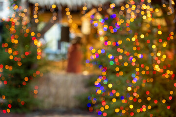 boże narodzenie, drzew, holydays, iskra, dekoracja, celebracja, boże narodzenie, zima, lampki, gwiazda, bal, ornament, projekt, pora roku, śnieg, noc, lat, nowe, barwa, fête, jasny, błyszczący, nowego © Krzysztof  Jaworski