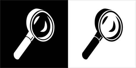 Illustration vector graphics of magnifying glass icon - obrazy, fototapety, plakaty