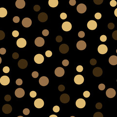 Seamless Pattern with Air Bubbles Silhouettes on Black Background.