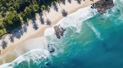 Foto op Canvas Aerial view of tropical beach © Fly Frames