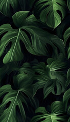 Fototapeta na wymiar green leaves nature background, closeup leaves texture, tropical leaves, seamless pattern template