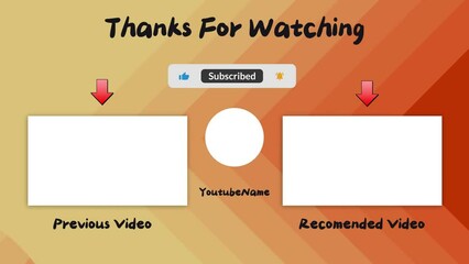 Youtube End Screen video animation 4K