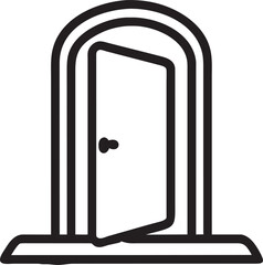 door, icon outline