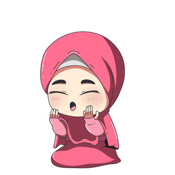 A girl is praying