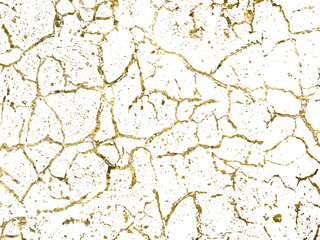 Gold Marbling Texture on white background, design for poster, brochure, invitation, cover book, catalog. Vector