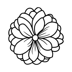 Hand drawn simple flower illustration