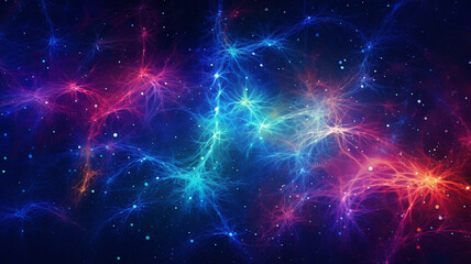 Colorful space galaxy cloud nebula. Stary night cosmos. - obrazy, fototapety, plakaty