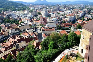 Ljubljana, Slovenia from Castle Hill